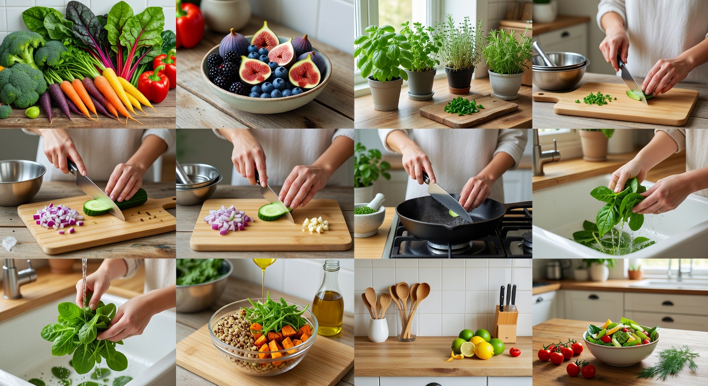 Organized produce display